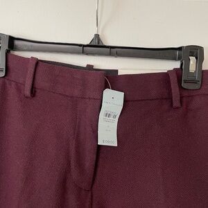 NWT Ann Taylor Straight Pants Purple Tweed textured 6 Petite 6P